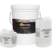 &eacute;poxy d&eacute;coratif 100 % de solides 6700, 3 gal., &eacute;poxy, Tr&egrave;s brillant, Transparent Cintas