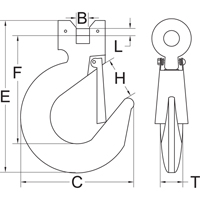 Clevis Slip Hook with Latch - Grade 70 Cintas