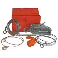 Palan &agrave; c&acirc;ble d'acier Tirfor TU128 en ensemble de r&eacute;cup&eacute;ration, Diam&egrave;tre du fil 7/16", Capacit&eacute; 4000  lb (2 tonnes) Cintas
