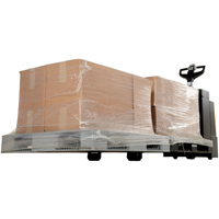 Transpalette &eacute;lectrique motoris&eacute; a/plateforme &agrave; conducteur debout, Capacit&eacute; 4500 lb, 96" lo x 30" la Cintas