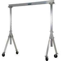 Grue-portique ajustable en aluminium, 8' lo, Capacit&eacute; 2000 lb (1 tonne) Cintas