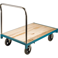 Chariot &agrave; plateforme robuste, 48" lo x 30" la, Capacit&eacute; de 2000 lb, Roues en Caoutchouc Cintas