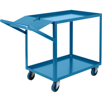 Order Picking Carts, 36" H x 24" W x 64" D, 2 Shelves, 1200 lbs. Capacity Cintas