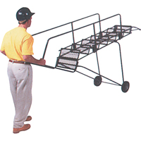 &eacute;chelles mobiles Fold-N-Store, 6 marches, Perfor&eacute;, Hauteur 60" Cintas