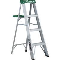 Commercial Duty Stepladders (2400 Series), 4', Aluminum, 225 lbs. Capacity, Type 2 Cintas