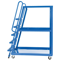 Stock Picking Cart, Steel, 27-7/8" W x 56-1/8" D, 3 Shelves, 1000 lbs. Capacity Cintas
