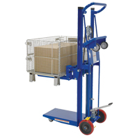 Empileur &agrave; plateforme, M&eacute;canisme Pompe au pied, Capacit&eacute; de 750 lb, Levage max de 52" Cintas