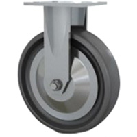 Heavy-Duty Caster, Rigid, 8" (203.2 mm), Solid Elastomer, 1000 lbs. (453.6 kg.) Cintas