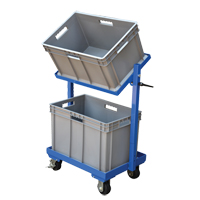 Stock Cart, Steel, 30-11/16" W x 19-1/4" D, 2 Shelves, 200 lbs. Capacity Cintas