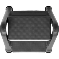 Escabeau repliable, 2 marches, 19-1/2" x 20-1/2" x Hauteur 22-3/4" Cintas