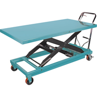 Heavy-Duty Hydraulic Scissor Lift Table, 63" L x 31-7/8" W, Steel, 1100 lbs. Capacity Cintas