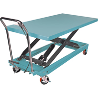 Heavy-Duty Hydraulic Scissor Lift Table, 63" L x 31-7/8" W, Steel, 1100 lbs. Capacity Cintas