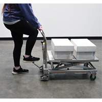 Hydraulic Scissor Lift Table, 31-1/2" L x 19-1/2" W, Stainless Steel, 550 lbs. Capacity Cintas