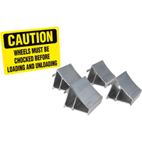 Aluminum Wheel Chock Kit, 7" W x 6" D x 6" H Cintas