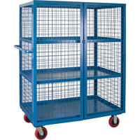 Chariot en treillis m&eacute;tallique, 3 niveaux, 75" lo x 32" la x 62,5" h, Cap. 2400 lb Cintas