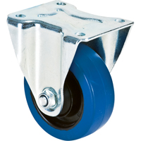 Roulette bleue, Fixe, 4" (101,6 mm), Caoutchouc, 350 lb (158,8 kg) Cintas