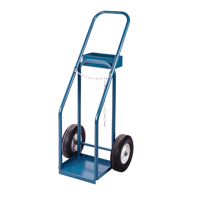 Chariots pour bouteilles de gaz, Roues Semi-pneumatique, Base de 12" la x 10" lo, 400 lb Cintas