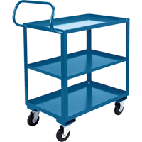 Ergonomic Shelf Truck, 800 lbs. Capacity, Steel, 20" W x 37" H x 32" D, Lip Up Cintas