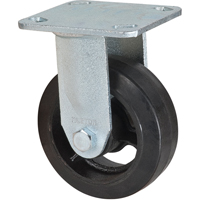Mold-on Caster, Rigid, 5" (127 mm), Rubber, 440 lbs. (199 kg.) Cintas
