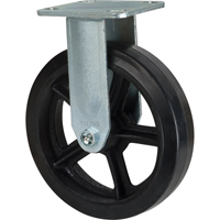 Roulette moul&eacute;, Fixe, 8" (203,2 mm), Caoutchouc, 660 lb (299 kg) Cintas