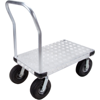 Aluminum Platform Truck, 24" W x 36" L, 1600 lbs. Cap., Pneumatic Wheels Cintas