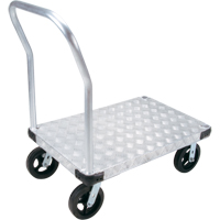 Aluminum Platform Truck, 24" W x 36" L, 2000 lbs. Cap., Mold-on Rubber Wheels Cintas