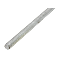 Threaded Rod, 1/4"-20, 36" L, Galvanized, Grade 2 Grade Cintas