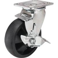 Hi-Temp Caster, Swivel with Brake, 6" (152.4 mm), Nylon, 880 lbs. (399 kg.) Cintas