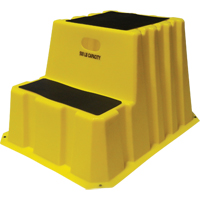 Escabeaux emboîtables industriels, 2 marches, 33" x 25-3/4" x Hauteur 24" Cintas