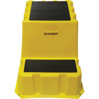 Escabeaux emboîtables industriels, 2 marches, 33" x 25-3/4" x Hauteur 24" Cintas