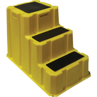 Escabeaux emboîtables industriels, 3 marches, 42" x 25-3/4" x Hauteur 29" Cintas