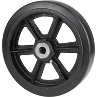 Mold-On Rubber Wheels, 6" (152.4 mm) Dia. x 2" (50.8 mm) W, 500 lbs. (226.796 kg.) Capacity Cintas