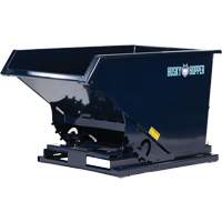 Self-Dumping Hopper, Steel, 1-1/2 cu.yd., Blue Cintas