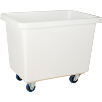 Tapered Wall Box Truck, White Polyethylene, 37" L x 26" W x 31" H, 9 cu. ft. Volume, 600 lbs. Capacity Cintas