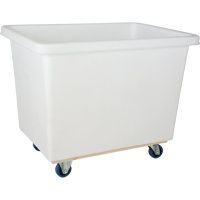 Tapered Wall Box Truck, White Polyethylene, 43" L x 30" W x 34" H, 16 cu. ft. Volume, 600 lbs. Capacity Cintas