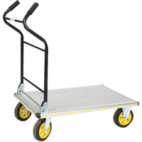 Folding Ergo-Handle Platform Truck, Aluminum, 660 lbs., 35-1/2" L x 24" W, 41" High Cintas