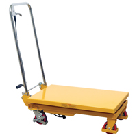Hydraulic Scissor Lift Table, 17.75" L x 27.5" W/27-1/2" L x 17-3/4" W, Steel, 330 lbs. Capacity Cintas