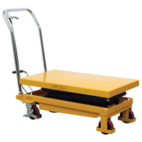 Hydraulic Scissor Lift Table, 19.5" L x 35.5" W/35-1/2" L x 19-1/2" W, Steel, 770 lbs. Capacity Cintas