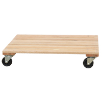 Solid Platform Wood Dolly, Rubber Wheels, 1200 lbs. Capacity, 18" W x 30" D x 7" H Cintas