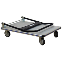 Folding Handle Platform Truck, Aluminum, 550 lbs., 35-1/2" L x 24" W, 35-1/2" High Cintas