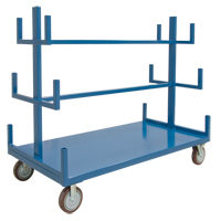 Mobile Pipe & Bar Rack, Steel, 72" W x 36" D x 60" H, 3000 lbs. Capacity Cintas