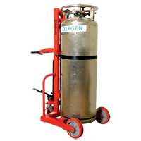 Hydraulic Large Liquid Gas Cylinder Cart HLCC, Polyurethane Wheels, 20" W x 20" D Base, 1000 lbs. Cintas
