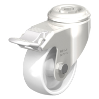 Roulette en nylon acier inoxydable, Pivotant avec frein, Diam&egrave;tre 3-1/8" (79,5 mm), Capacit&eacute; 265 lb (120 kg) Cintas