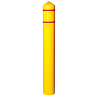 Enveloppe lisse pour butoir avec bandes r&eacute;fl&eacute;chissantes, 4" dia. x 56" l, Jaune Cintas