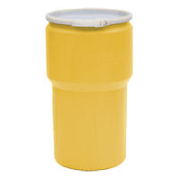 Nestable Polyethylene Drum, 14 US gal (11.7 imp. gal.), Open Top, Yellow Cintas