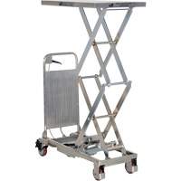 Manual Hydraulic Scissor Lift Table, 27-1/2" L x 17-3/4" W, Partial Stainless Steel, 220 lbs. Capacity Cintas