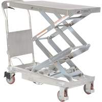Manual Hydraulic Scissor Lift Table, 35-1/2" L x 20" W, Partial Stainless Steel, 800 lbs. Capacity Cintas