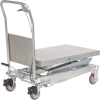 Manual Hydraulic Scissor Lift Table, 35-1/2" L x 20" W, Partial Stainless Steel, 800 lbs. Capacity Cintas