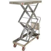 Manual Hydraulic Scissor Lift Table, 47-1/2" L x 24" W, Partial Stainless Steel, 1500 lbs. Capacity Cintas