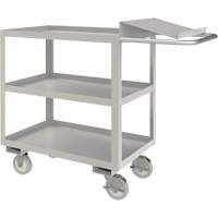 Industrial Grade Order Picking Cart, 39" H x 18-1/8" W x 45" D, 3 Shelves, 1200 lbs. Capacity Cintas